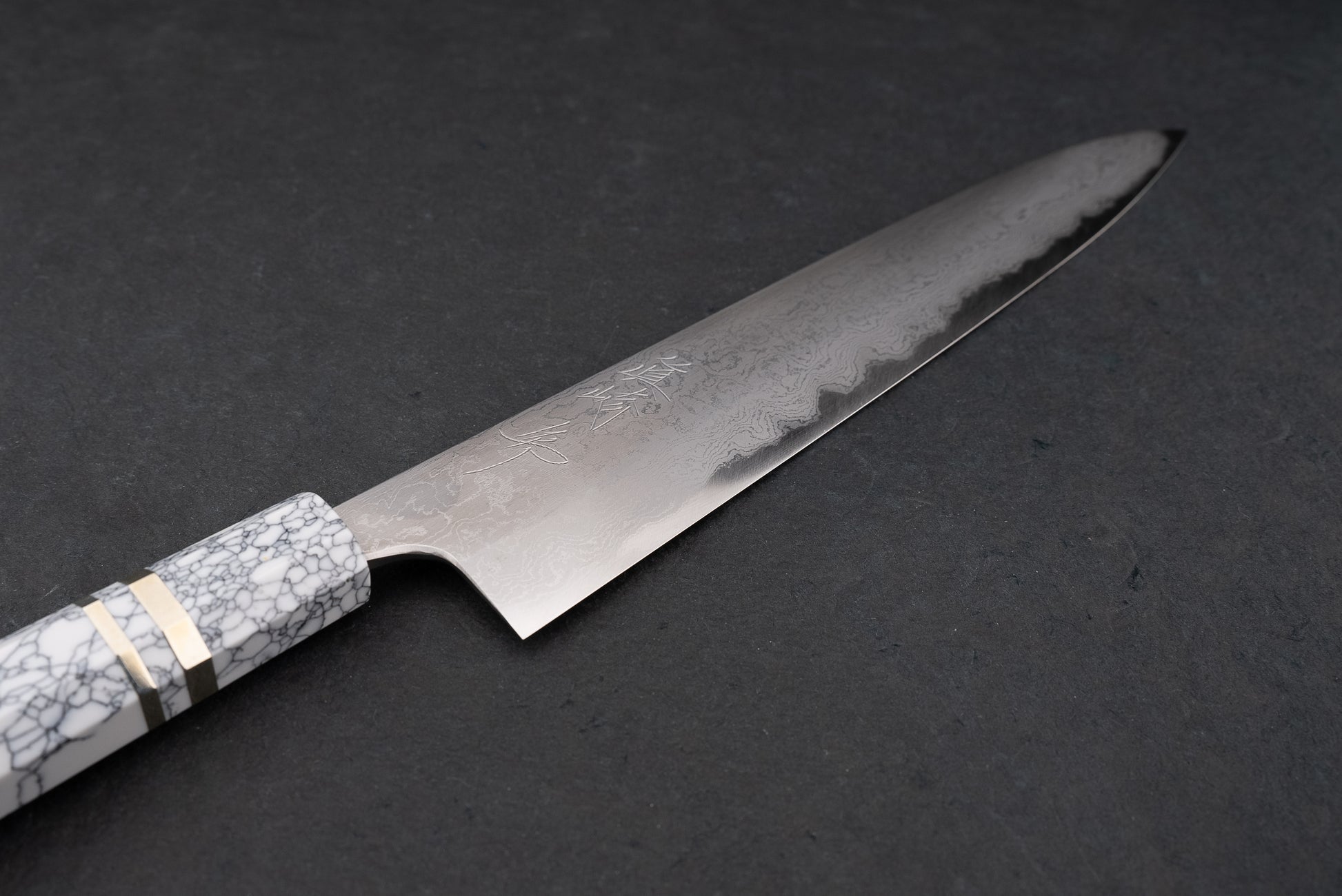 Mazaki Honsanmai Aogami Damascus Sujihiki 270mm from Naoki Mazaki