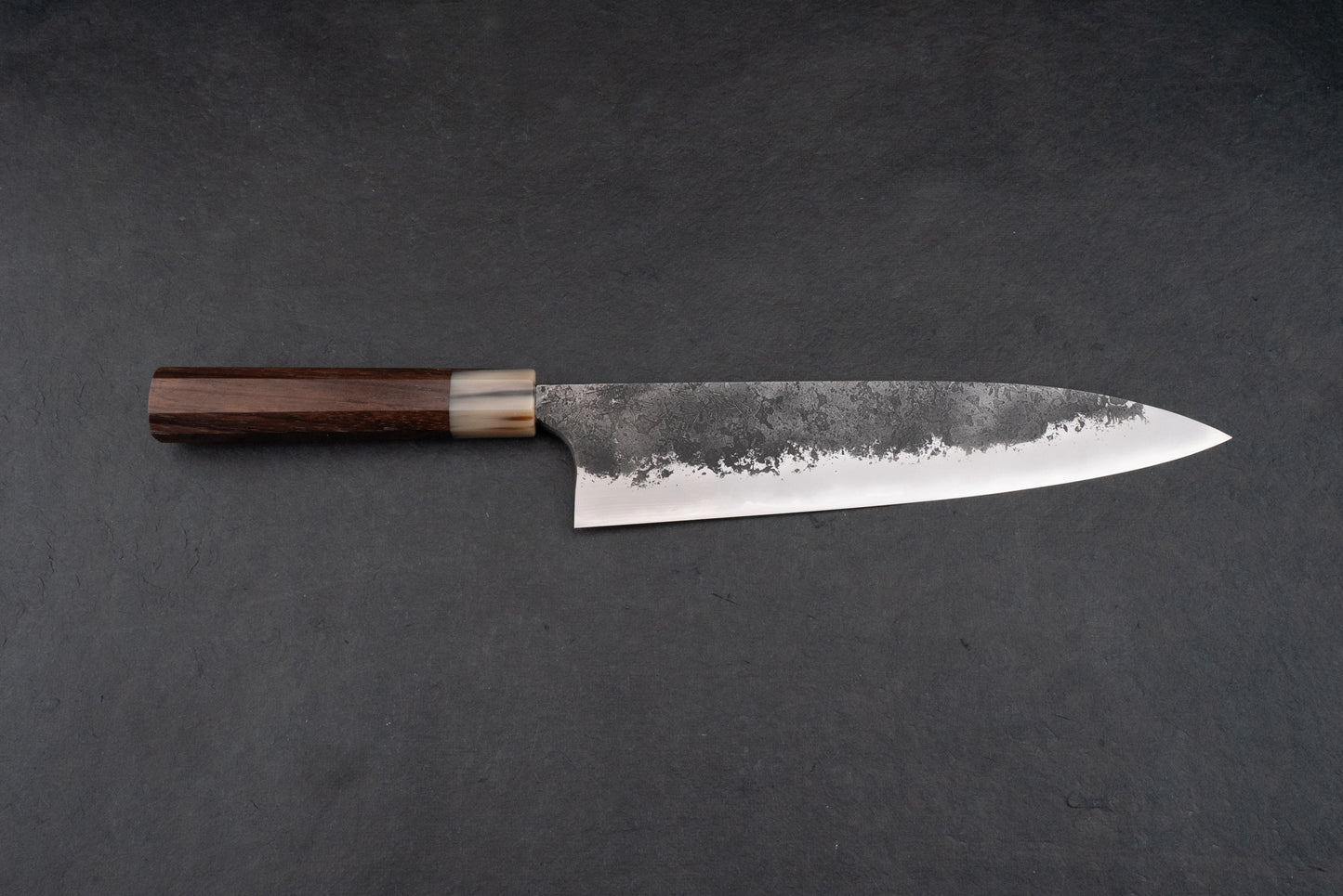 Mazaki Aogami Super Honsanmai Kurouchi Nashiji Gyuto 225mm from Naoki Mazaki