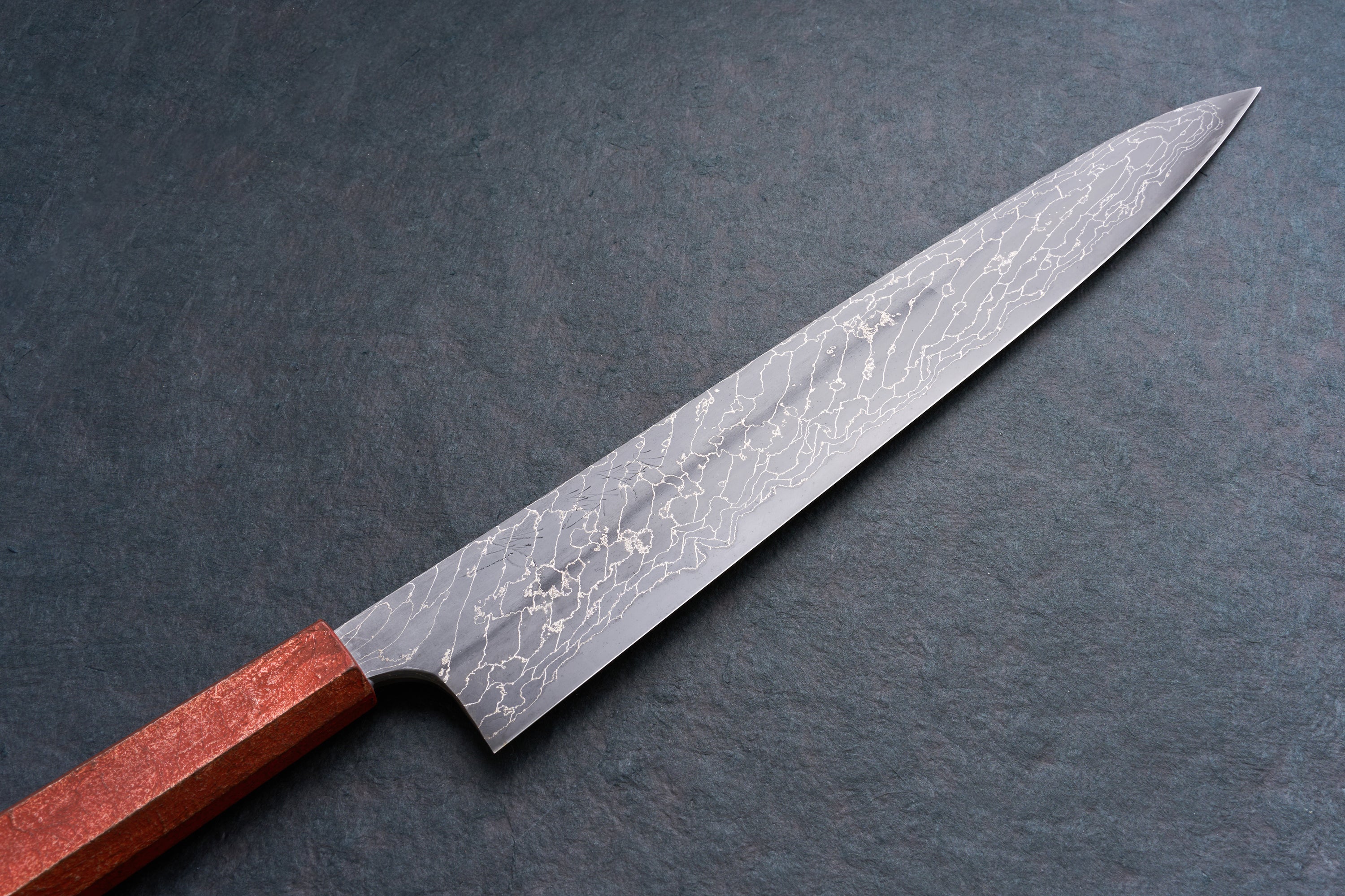 あおきち Mazaki Aoichi Beads Black Damascus Sujihiki 300mm – Knifewear