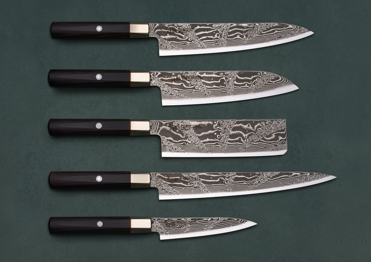 Mcusta Zanmai Hybrid III Splash 5 Piece Knife Set