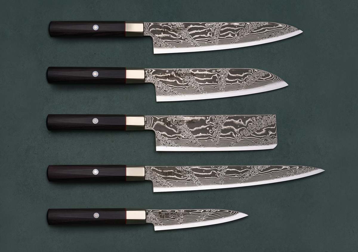 Mcusta Zanmai Hybrid III Splash 5 Piece Knife Set