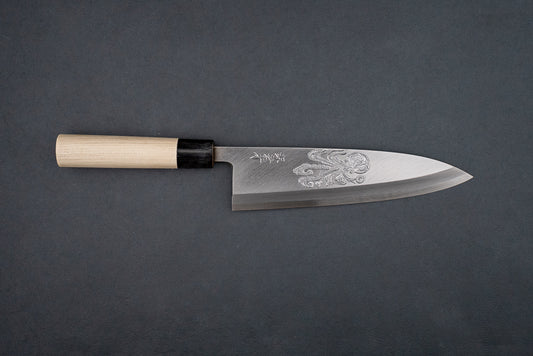 Sakai Takayuki Michiko Kubota Engraved Deba 240mm "Octopus"