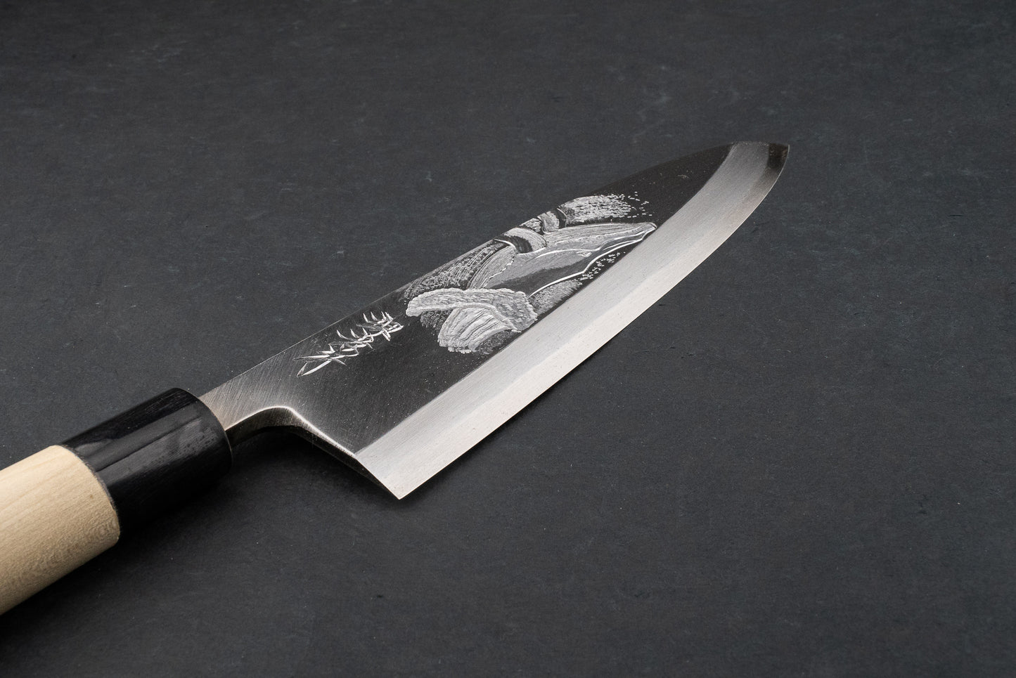 Sakai Takayuki Michiko Kubota Engraved Deba 240mm "Whale"