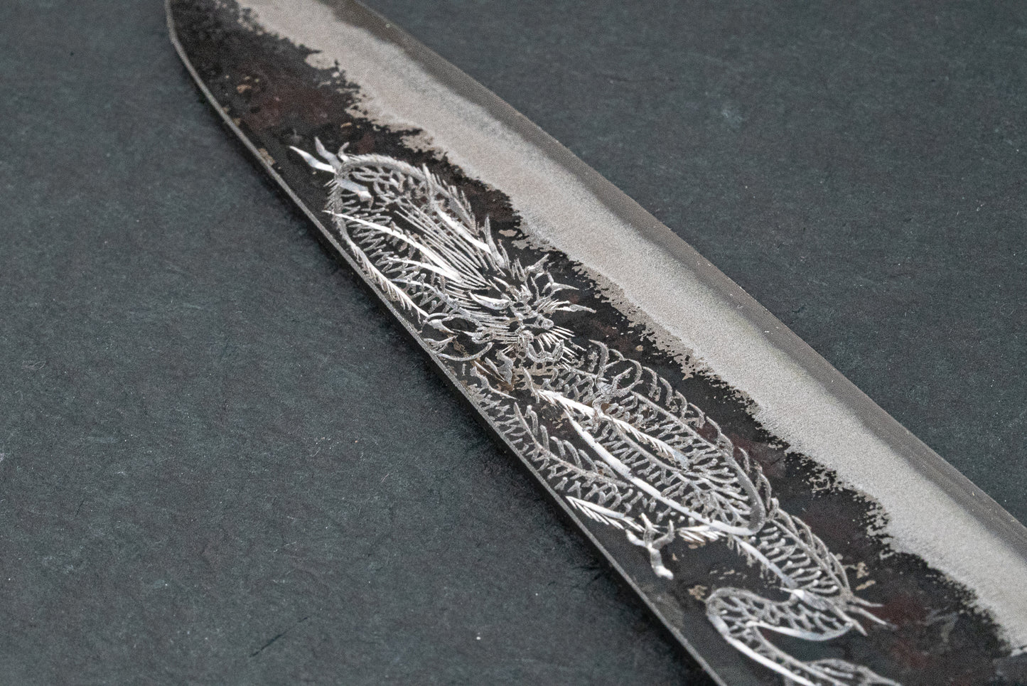 Sakai Takayuki Michiko Kubota Engraved Aogami Gyuto 240mm "Dragon"