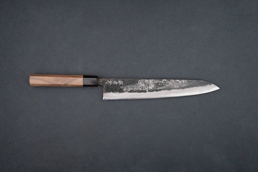 Sakai Takayuki Michiko Kubota Engraved Aogami Gyuto 240mm "Lion"