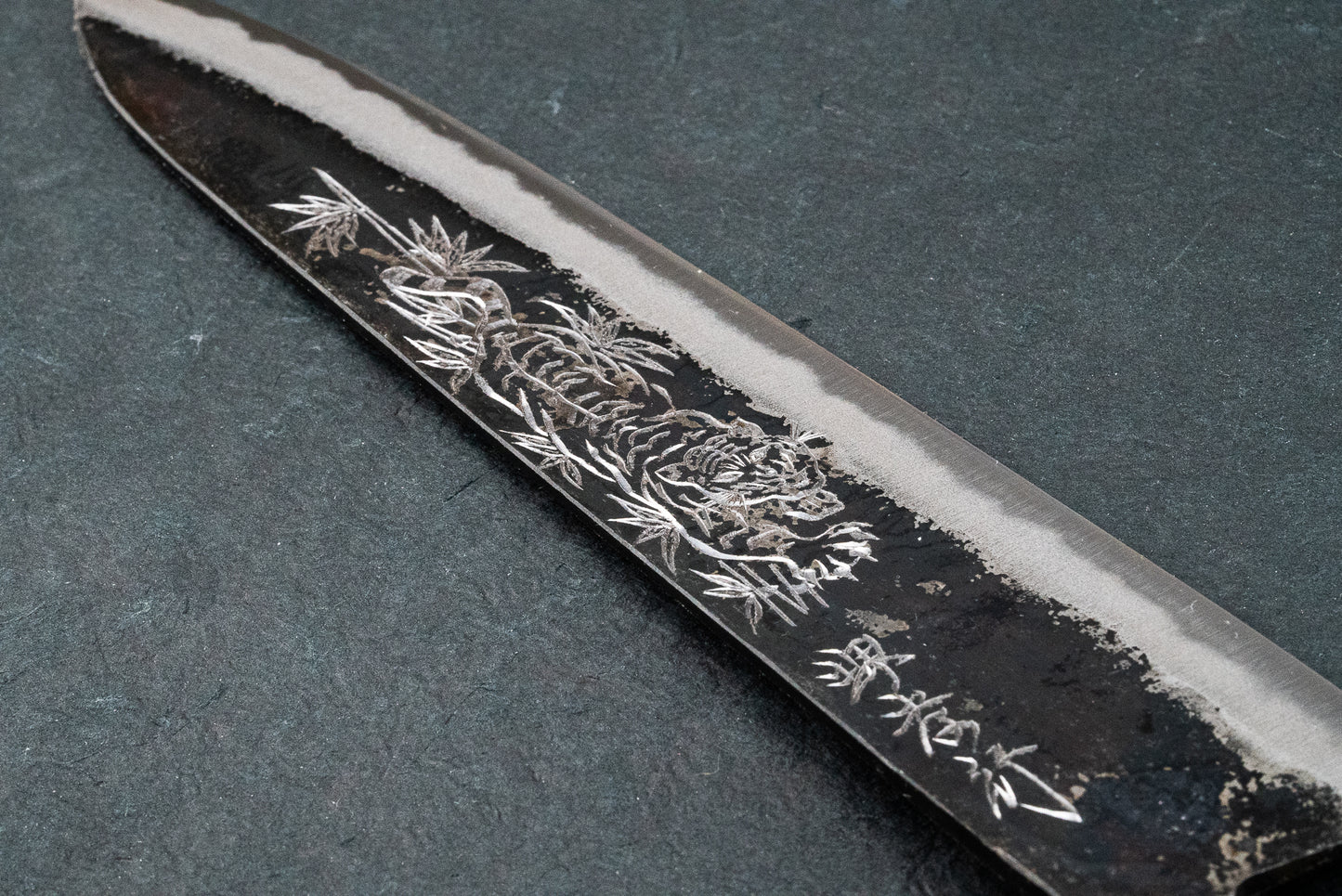 Sakai Takayuki Michiko Kubota Engraved Aogami Gyuto 240mm "Tiger"