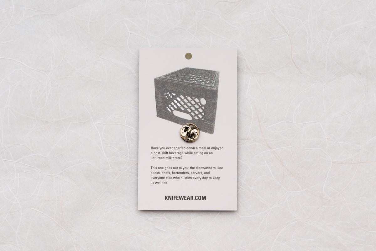 Milk Crate "Kitchen Throne" Enamel Pin