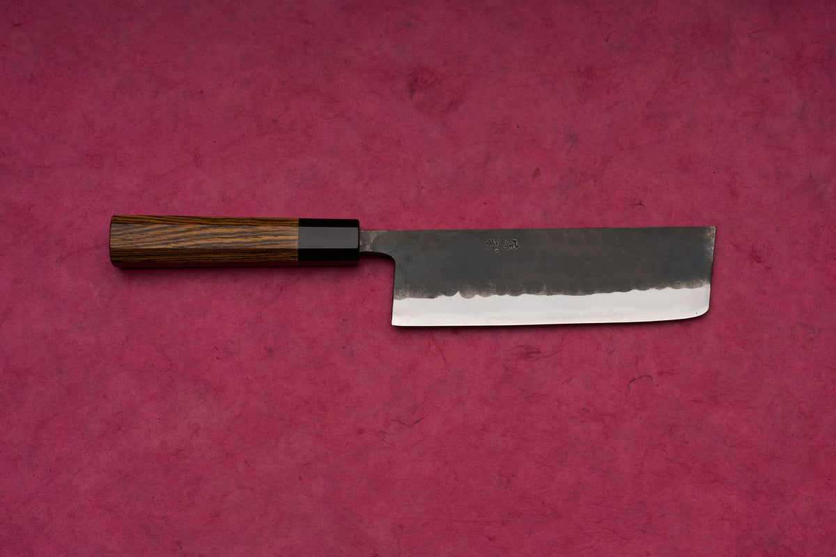 Munetoshi Shirogami Kurouchi Tsuchime Nakiri 165mm