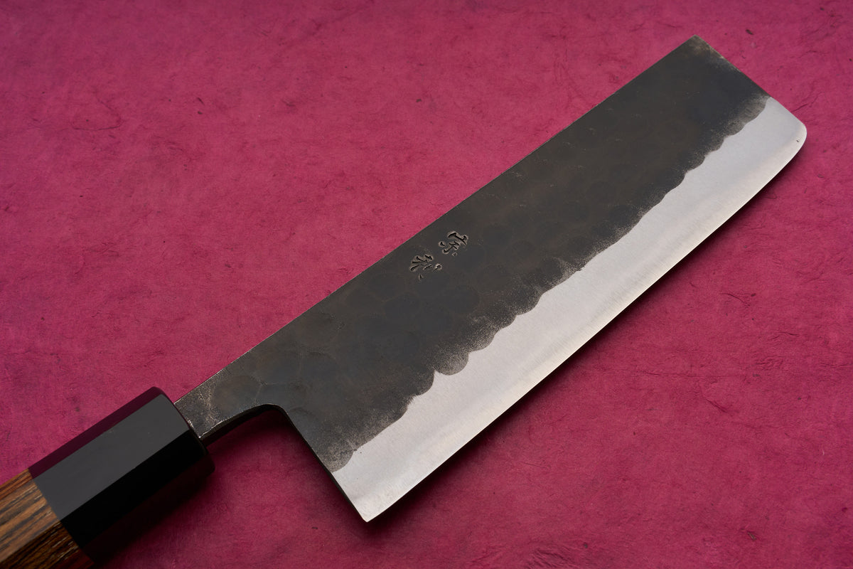 Munetoshi Shirogami Kurouchi Tsuchime Nakiri 165mm