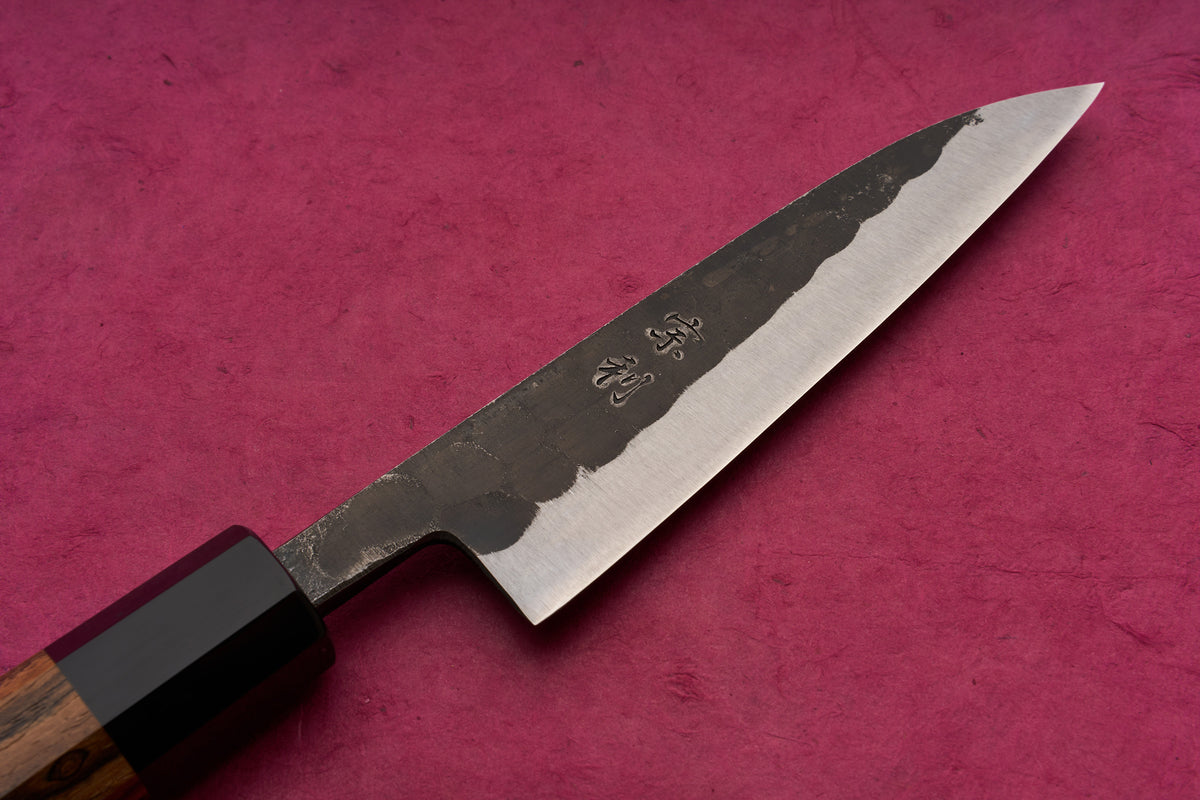 Munetoshi Shirogami Kurouchi Tsuchime Petty 120mm