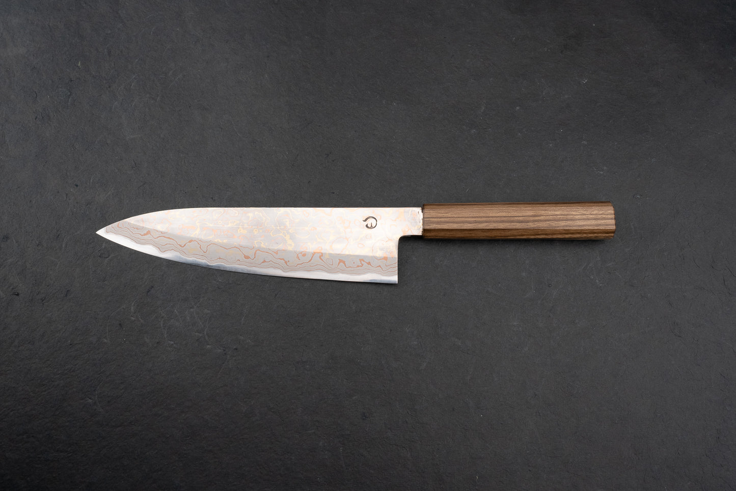 Mutsumi Hinoura V-toku Rainbow Damascus Gyuto 210mm