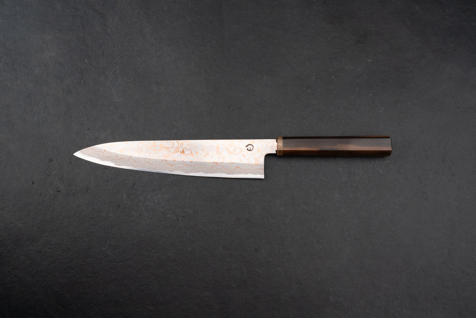 Mutsumi Hinoura V-toku Rainbow Damascus Gyuto 240mm