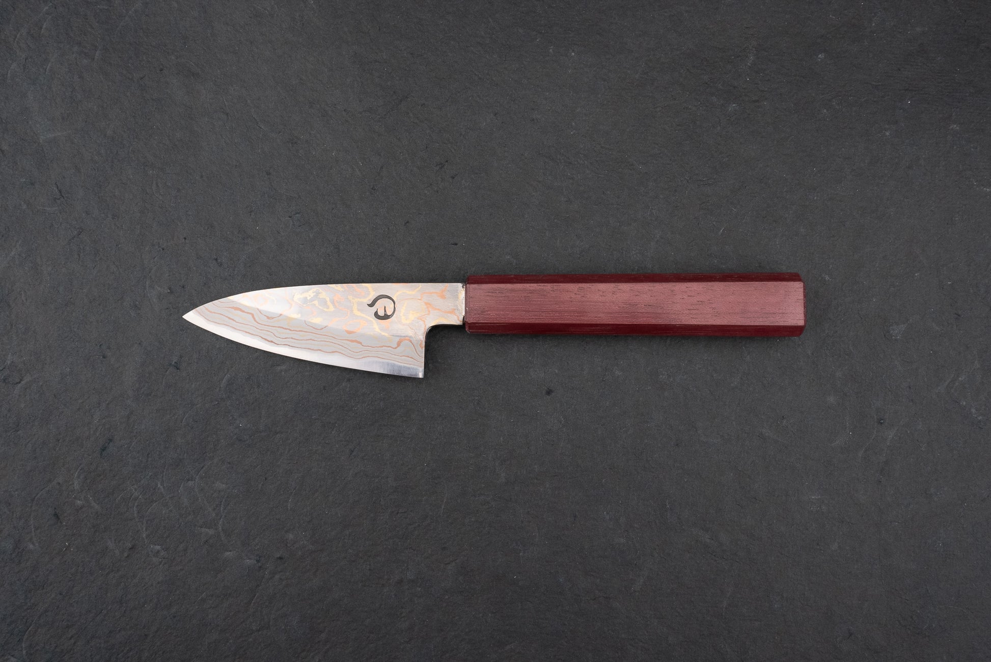 Mutsumi Hinoura V-toku Rainbow Damascus Petty 85mm from Mutsumi Hinoura