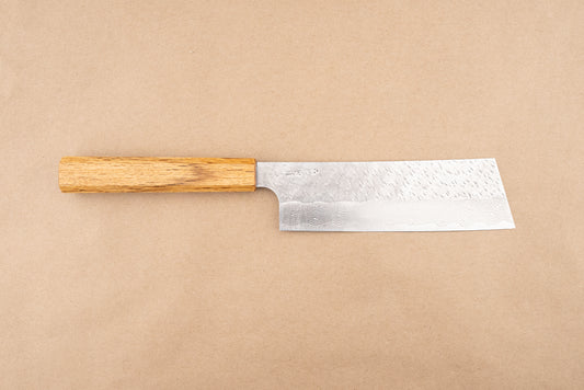 Nigara SPG STRIX Tsuchime Damascus Nakiri 180mm from Nigara Hamono