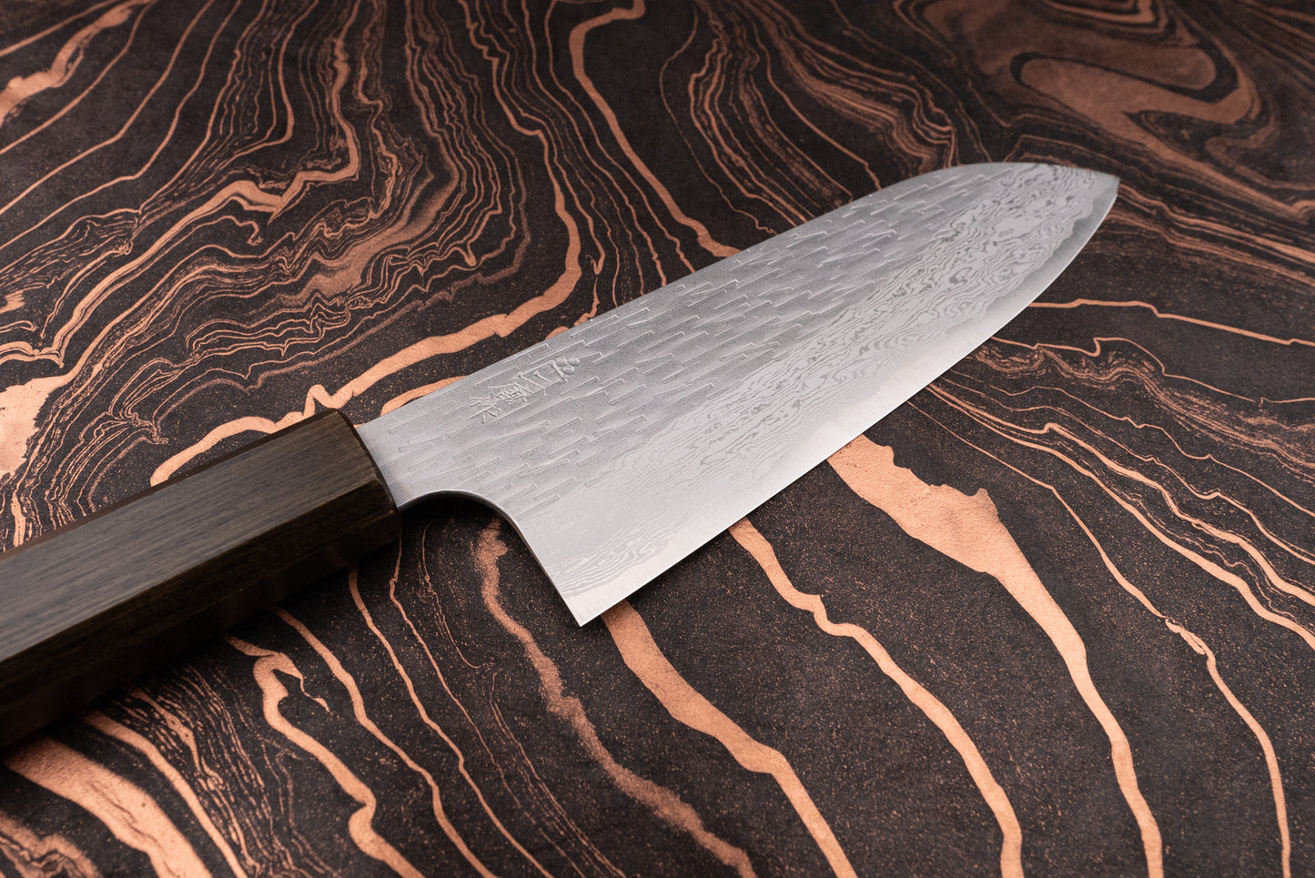 Nigara VG XEOS Tsuchime Damascus Santoku 185mm