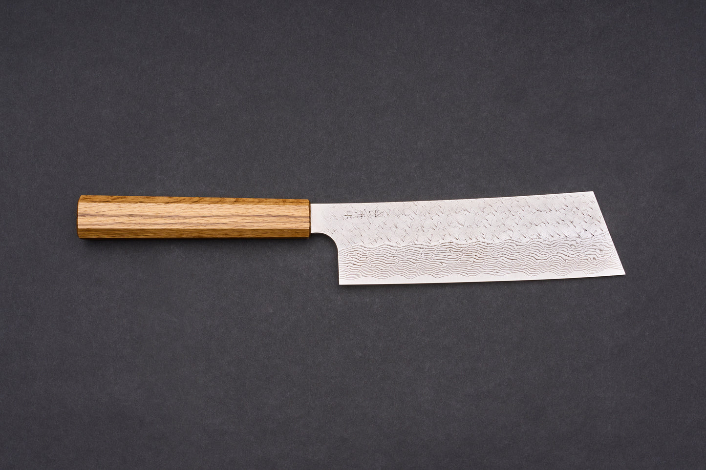 Nigara SPG STRIX Tsuchime Damascus Nakiri 180mm with Handpainted Saya Set