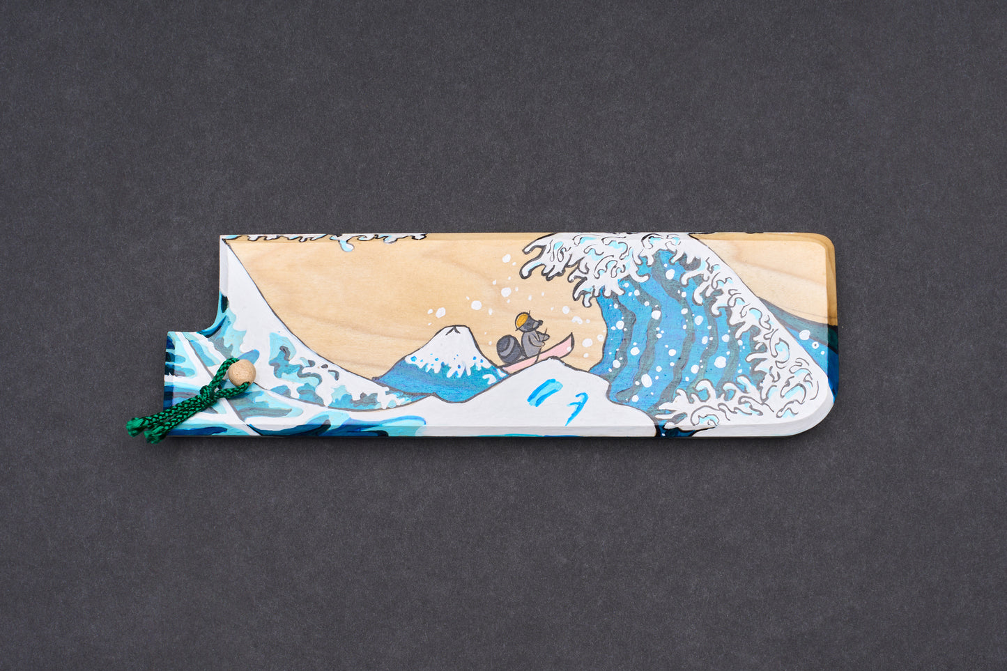 Nigara SPG STRIX Tsuchime Damascus Nakiri 180mm with Handpainted Saya Set