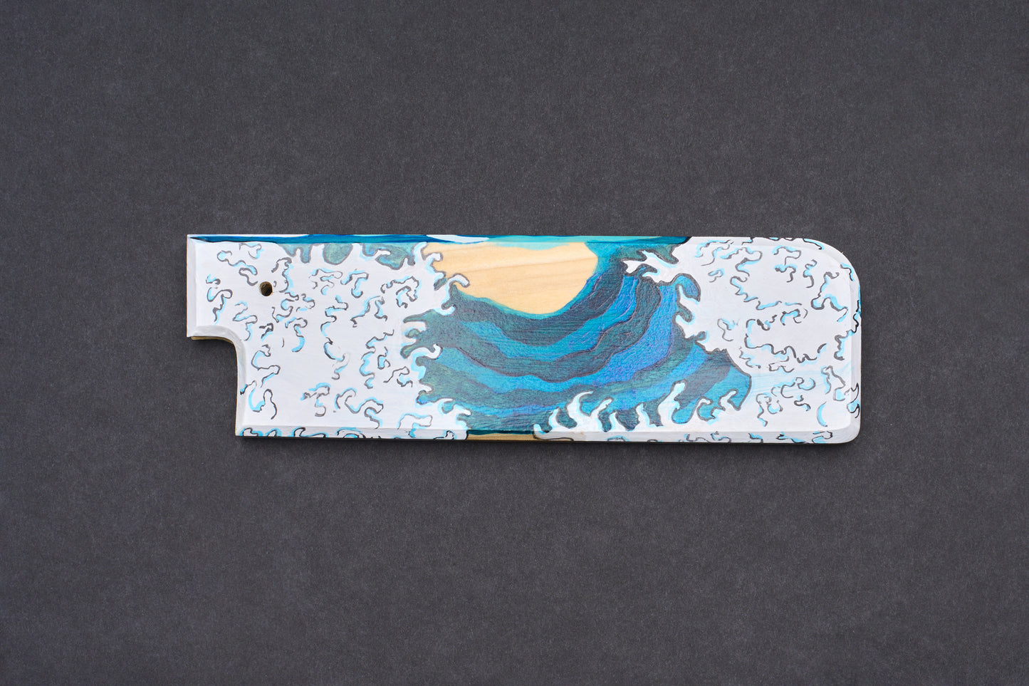 Nigara SPG STRIX Tsuchime Damascus Nakiri 180mm with Handpainted Saya Set