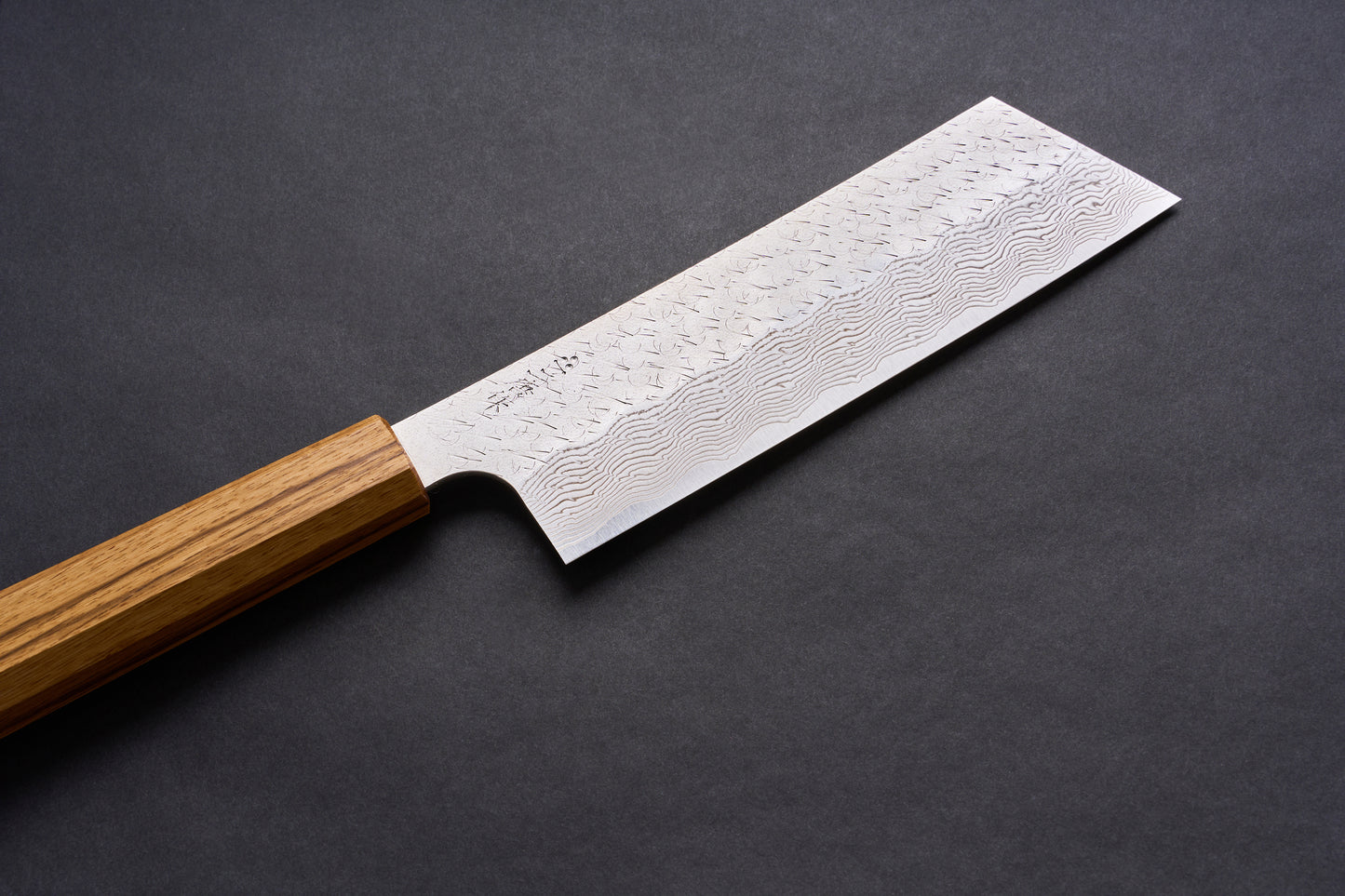 Nigara SPG STRIX Tsuchime Damascus Nakiri 180mm with Handpainted Saya Set