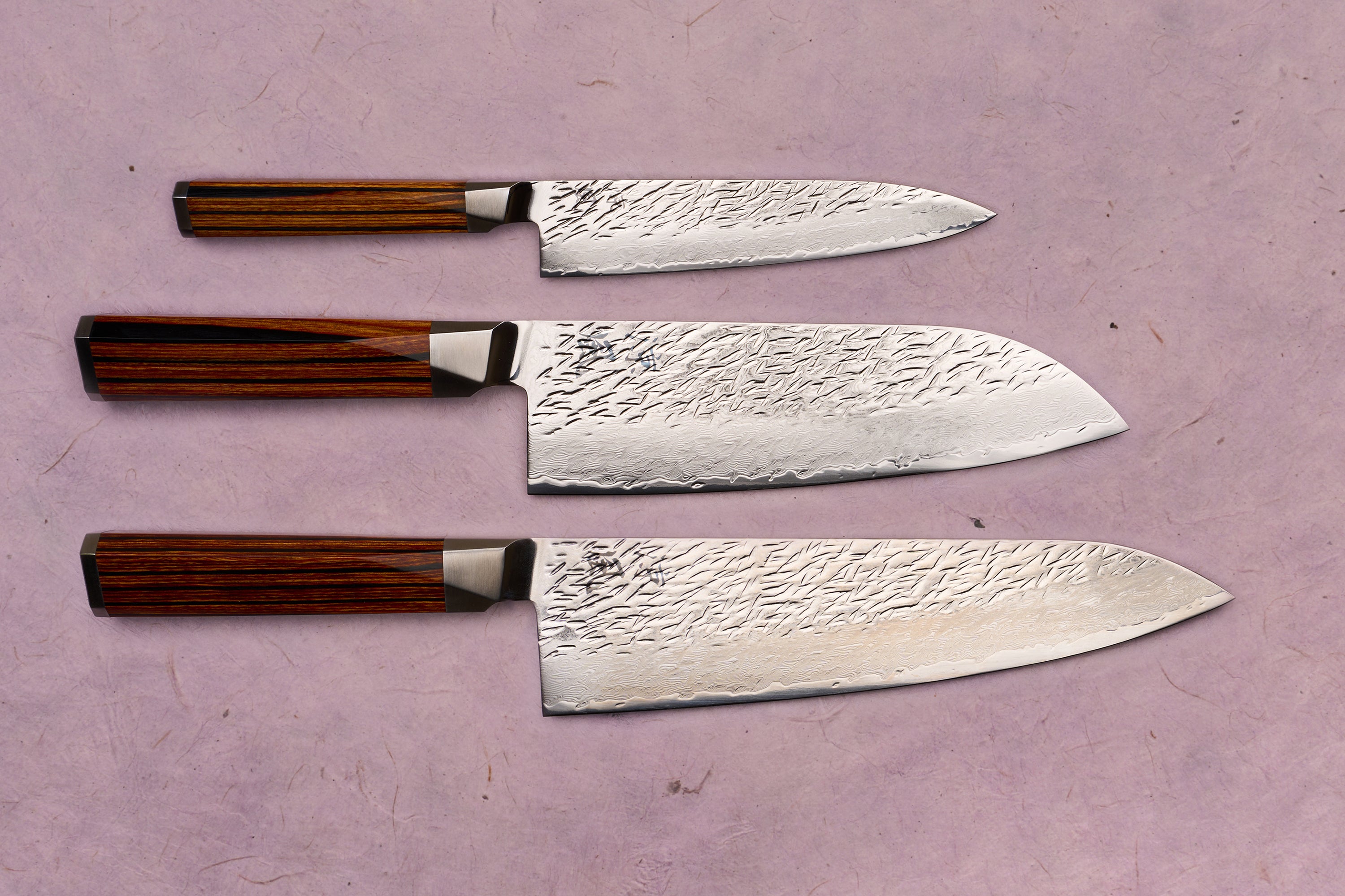 Ensemble de 3 couteaux Ono Knife Suzukaze SG2 Tsuchime