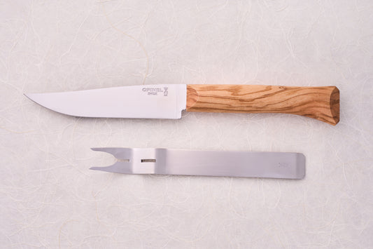 Opinel Cheese Knife & Fork Set