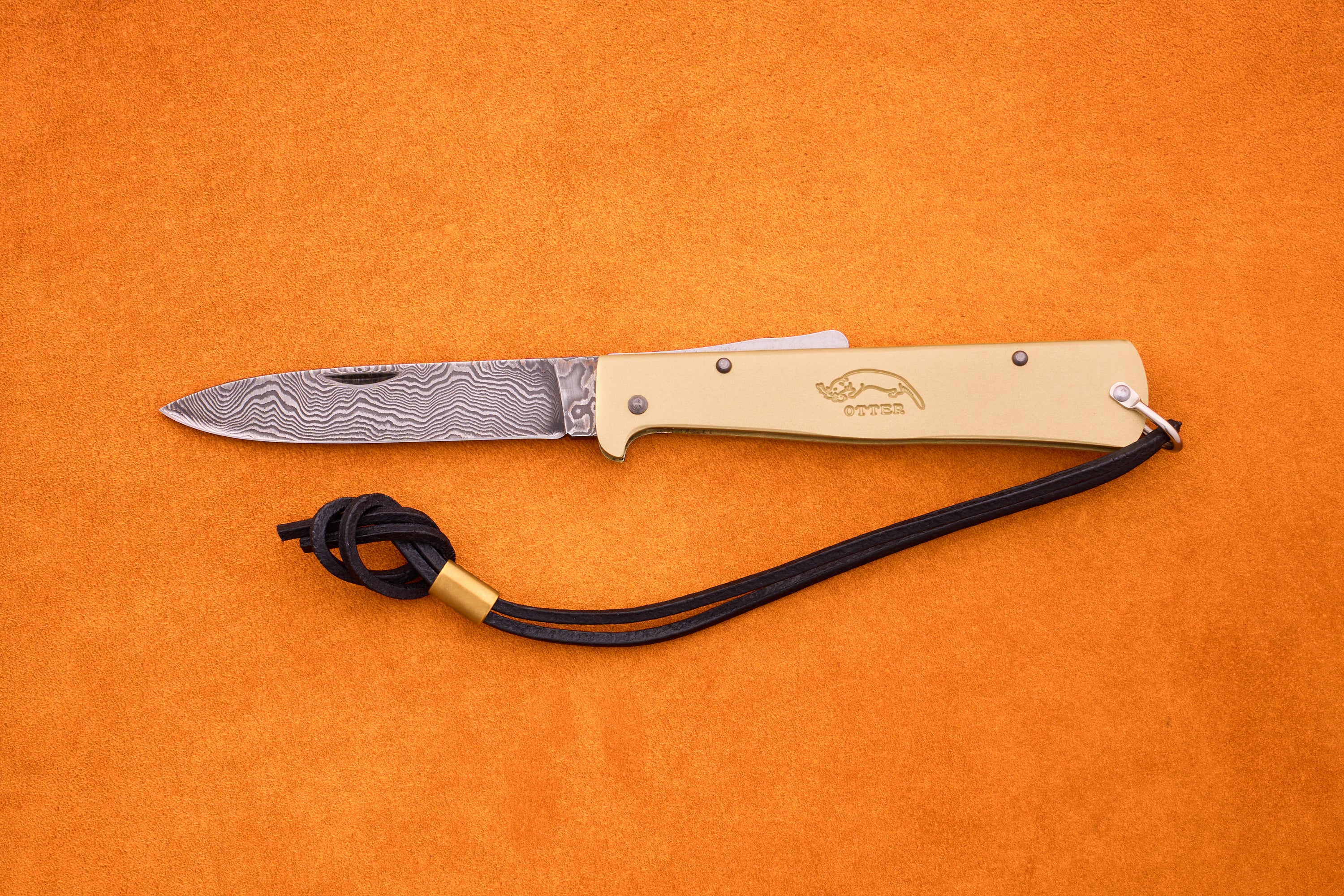 Otter-Messer Mercator Brass Damascus