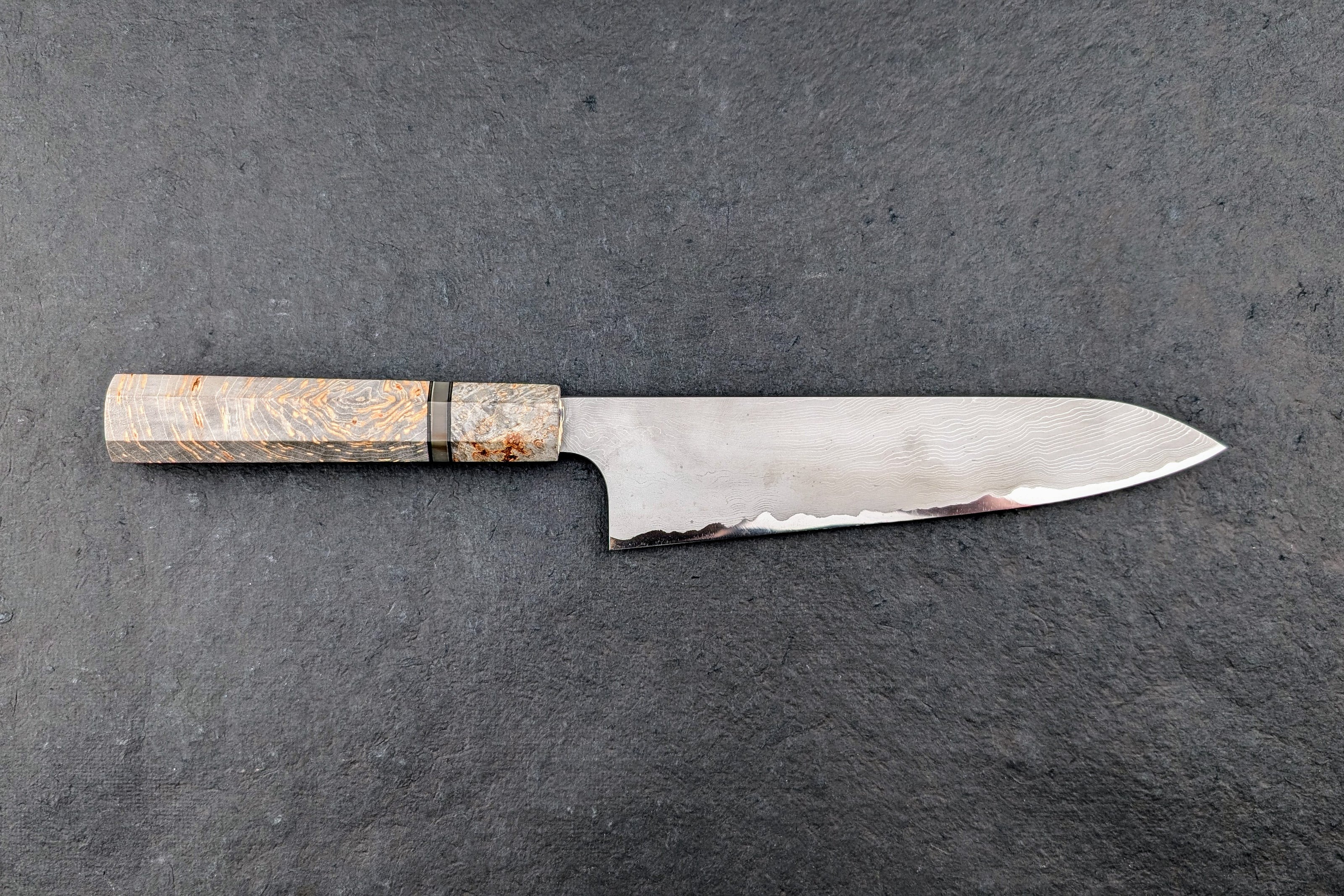 Nigara Aogami Tateyoko Damascus Gyuto 210mm from Nigara Hamono