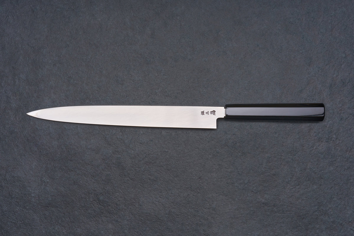 Sakai Takayuki Ginsan Kyomen Yanagiba 300mm with Aizu-Nuri Urushi Handle and Saya