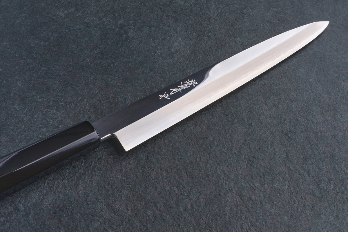 Sakai Takayuki Ginsan Kyomen Yanagiba 300mm with Aizu-Nuri Urushi Handle and Saya
