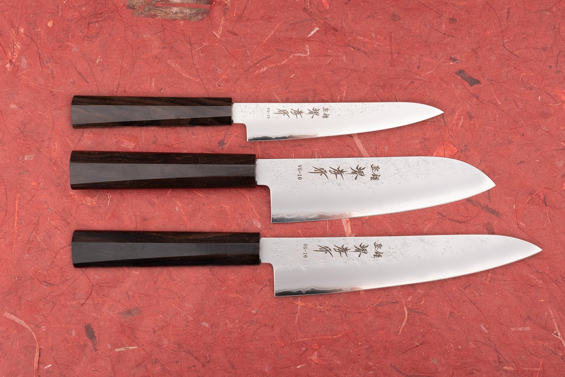 Sakai Takayuki VG10 Nashiji 3 Piece Knife Set from Sakai Takayuki
