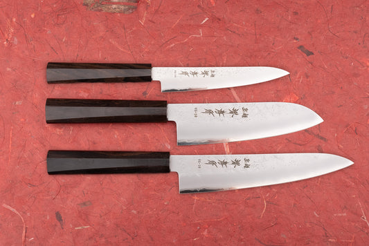 Sakai Takayuki VG10 Nashiji 3 Piece Knife Set from Sakai Takayuki