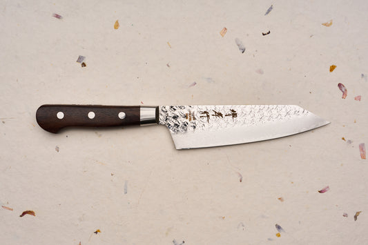 Sakai Takayuki SG2 Tsuchime Damascus Western Kengata Santoku 160mm