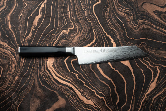 Sakai Takayuki Grand Chef Seigaiha Kengata Santoku 160mm