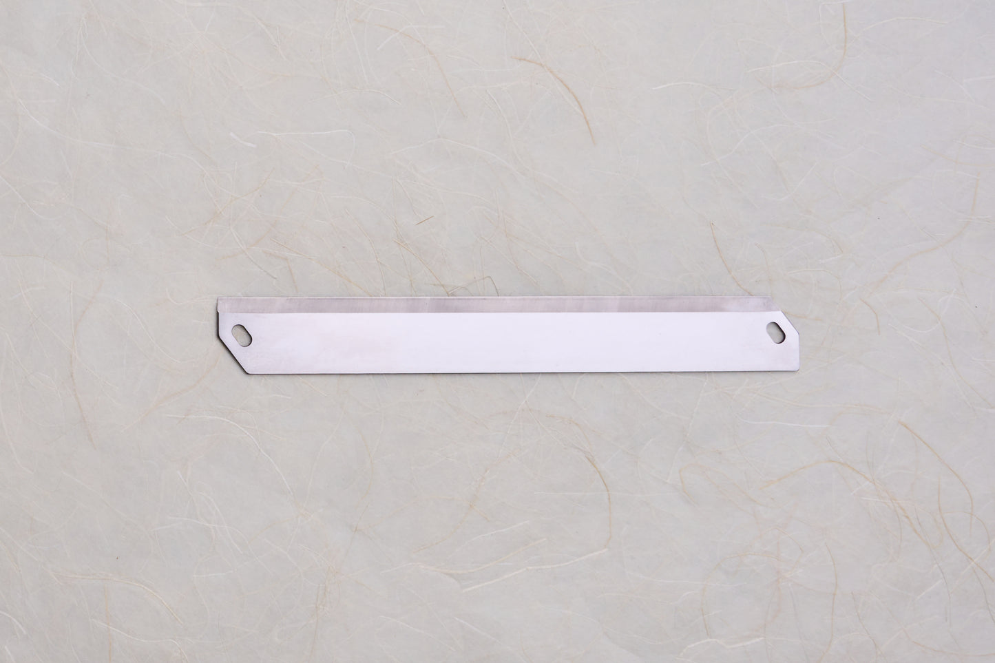 Replacement Blades for Chiba Mandoline Slicers, featuring a sharp, long metal edge with mounting holes for easy attachment to slicers or similar tools.