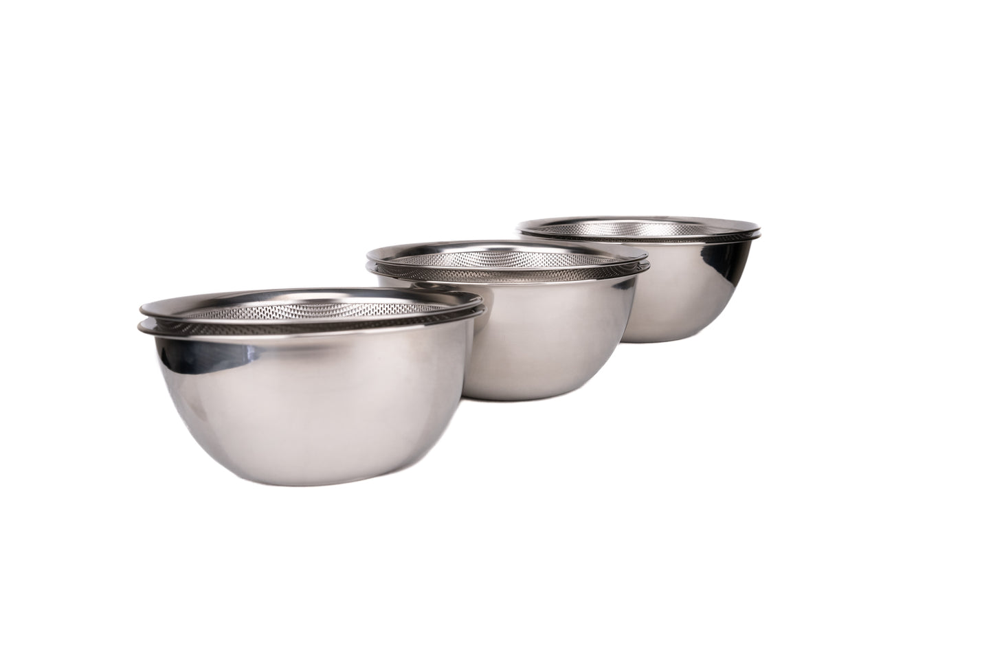 Shimoyama Stainless Steel 21cm Bowl and Strainer Set from Shimoyama