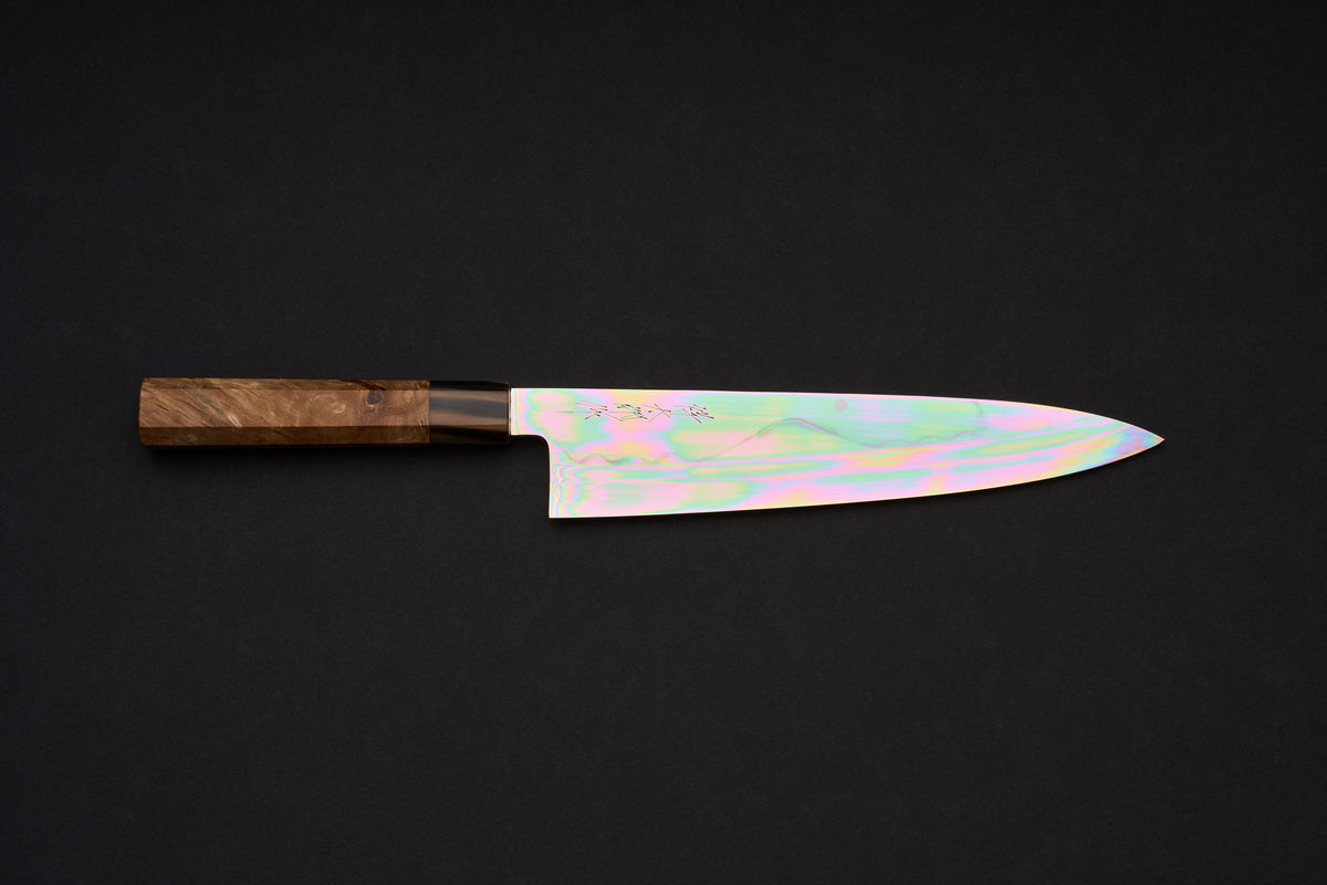 Shotaro Nomura Shiroichi Kyomen Fujikagari Honyaki Gyuto 240mm