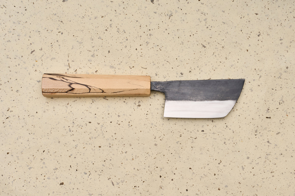 Suzuki Uchi Hamono Shirogami Kurouchi Left Handed Single Bevel Ko-Nakiri 65mm
