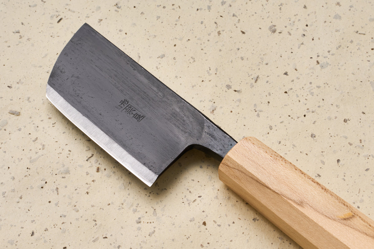 Suzuki Uchi Hamono Shirogami Kurouchi Left Handed Single Bevel Ko-Nakiri 65mm