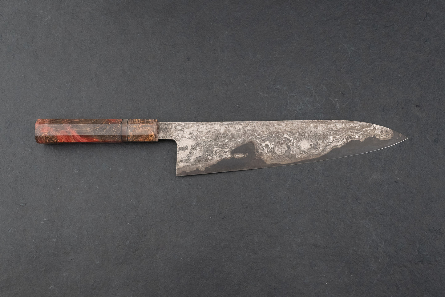 Takaba Hiromune Shirogami Nickel Damascus Gyuto 240mm