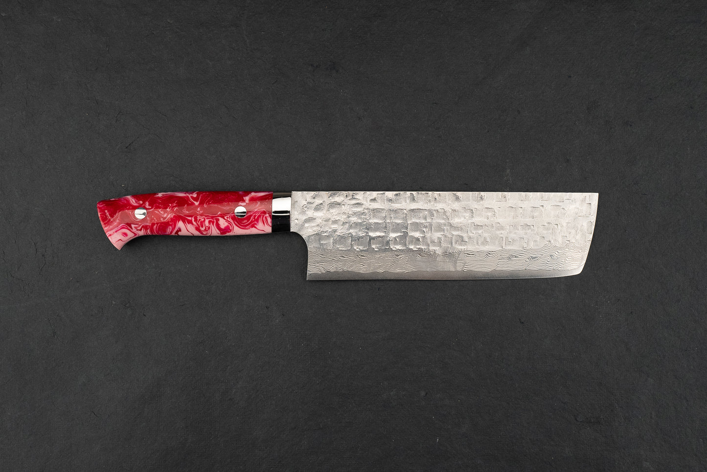Takeshi Saji VG10 Cross Tsuchime Damascus Western Nakiri 180mm from Takeshi Saji