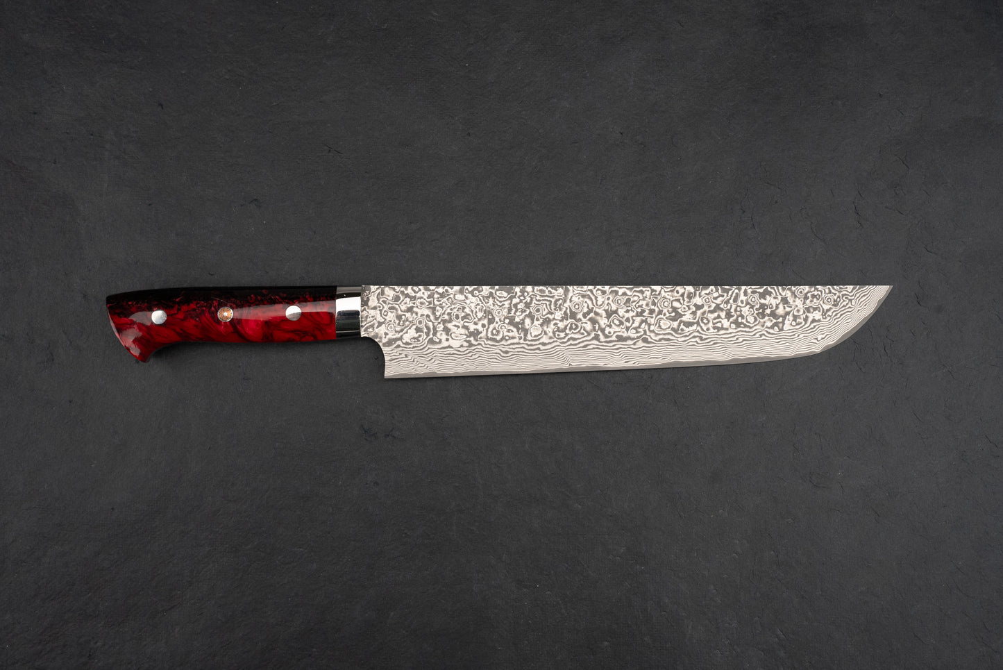 Takeshi Saji SG2 Black Damascus Western Sakimaru Sujihiki 240mm