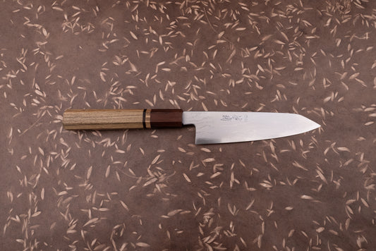 Toroku Sakai Aogami Damascus Kiritsuke Petty 150mm