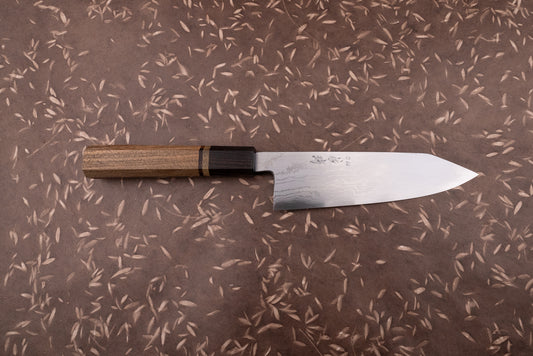 Toroku Sakai Aogami Damascus Kiritsuke Santoku 180mm