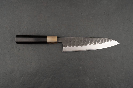 Toshihiro Wakui Shirogami Kurouchi Tsuchime Gyuto 180mm from Toshihiro Wakui