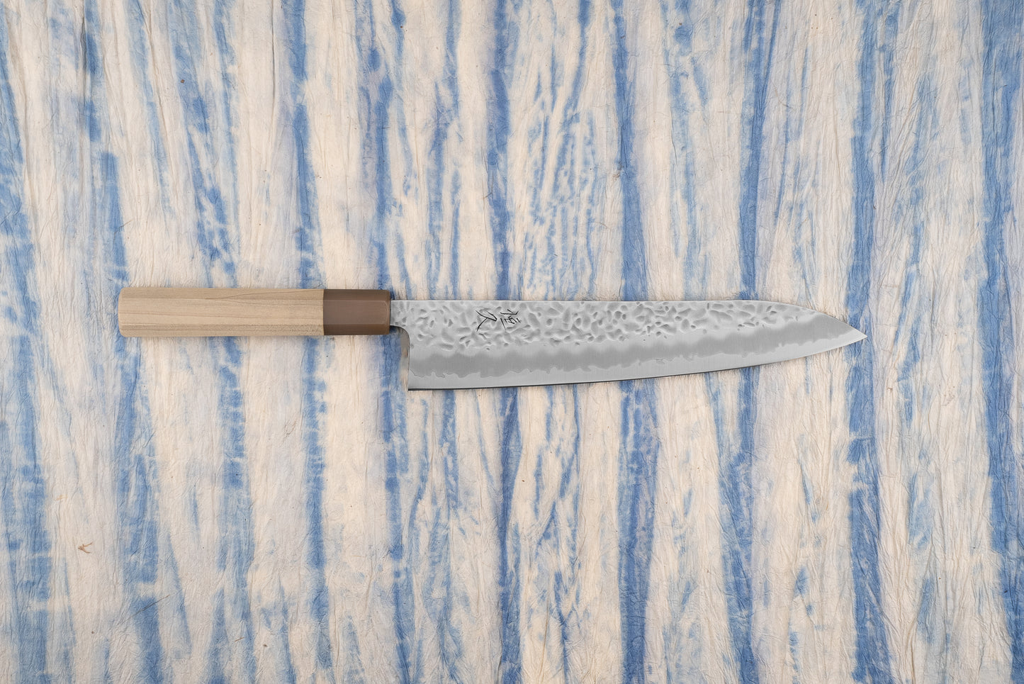 Tsunehisa Nijuhachi 廿捌 Shiroichi Stainless Tsuchime Gyuto 240mm