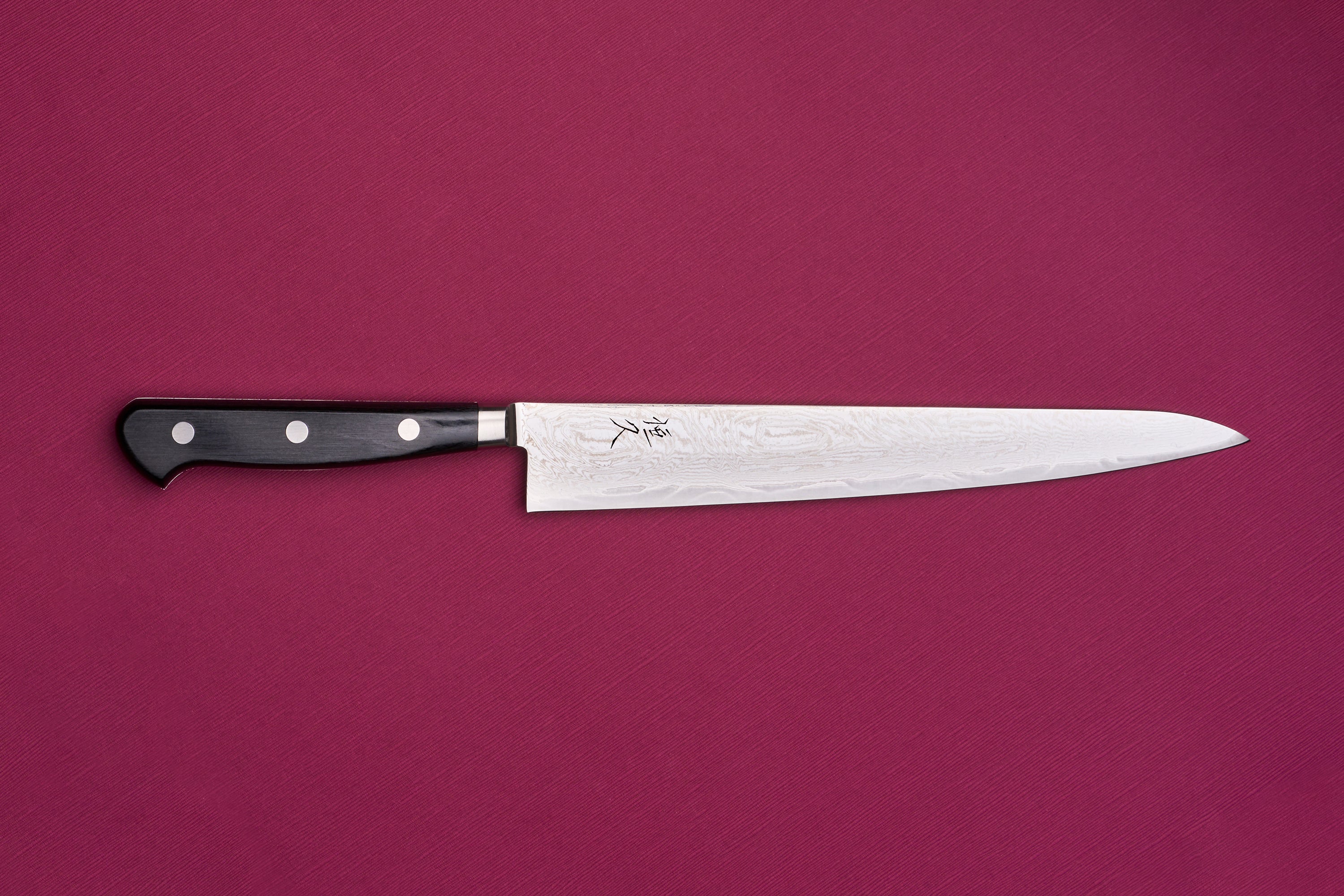 Tsunehisa AUS10 Sanjuhachi 参拾捌 Kuronami Damas Western Sujihiki 240mm T-03812