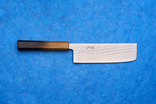 Tsunehisa AUS10 Sanjushichi 参拾漆 Nawame Damascus Nakiri 165mm T-03706