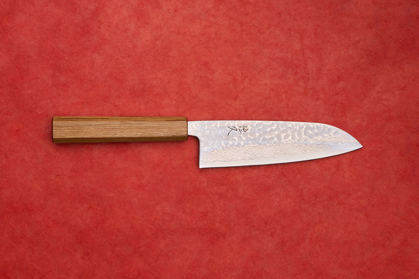 Tsunehisa Ginsan Sanjugo 参拾伍 Tsuchime Damascus Santoku 165mm T-03505