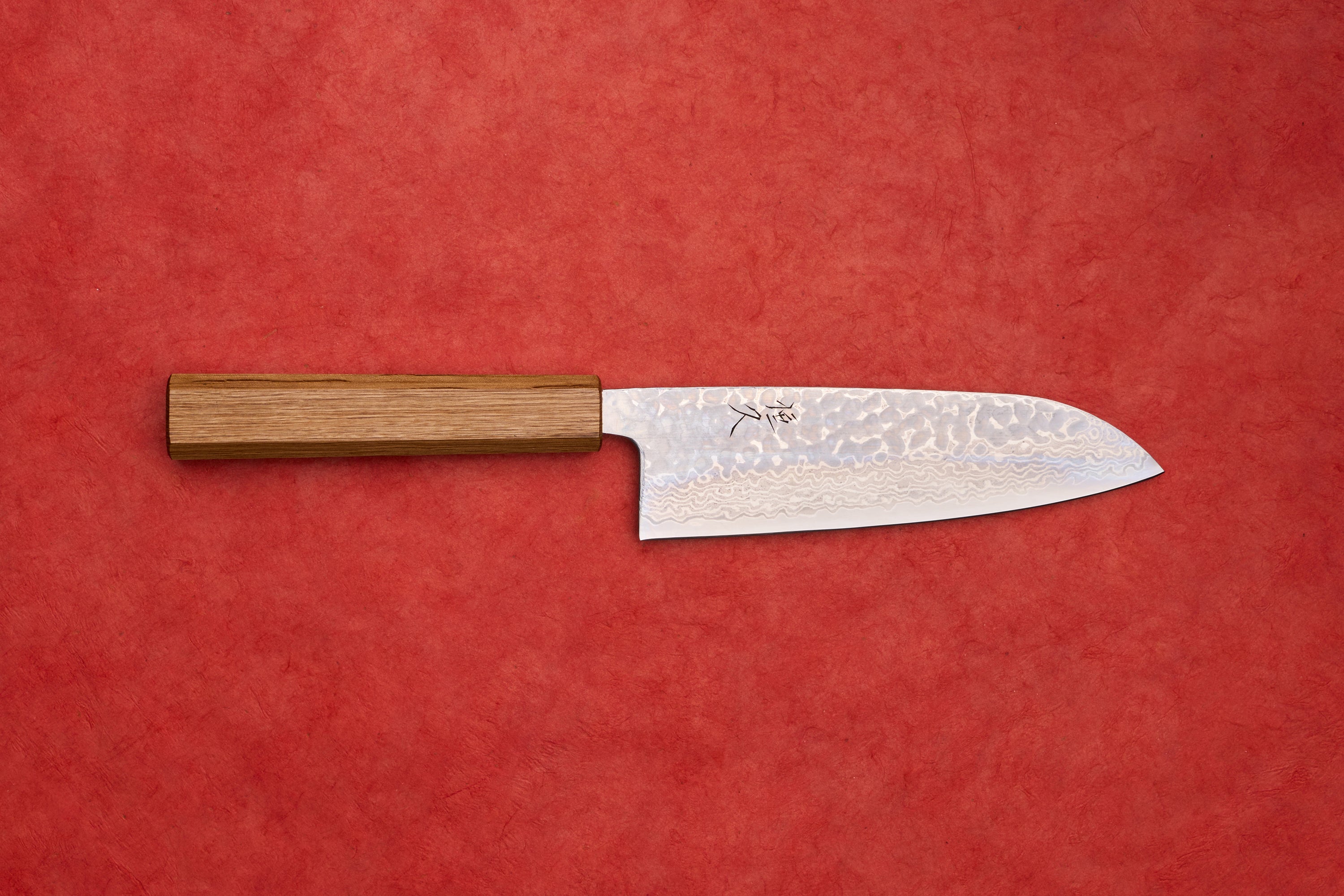 Tsunehisa Ginsan Sanjugo 参拾伍 Tsuchime Damascus Santoku 165mm T-03505