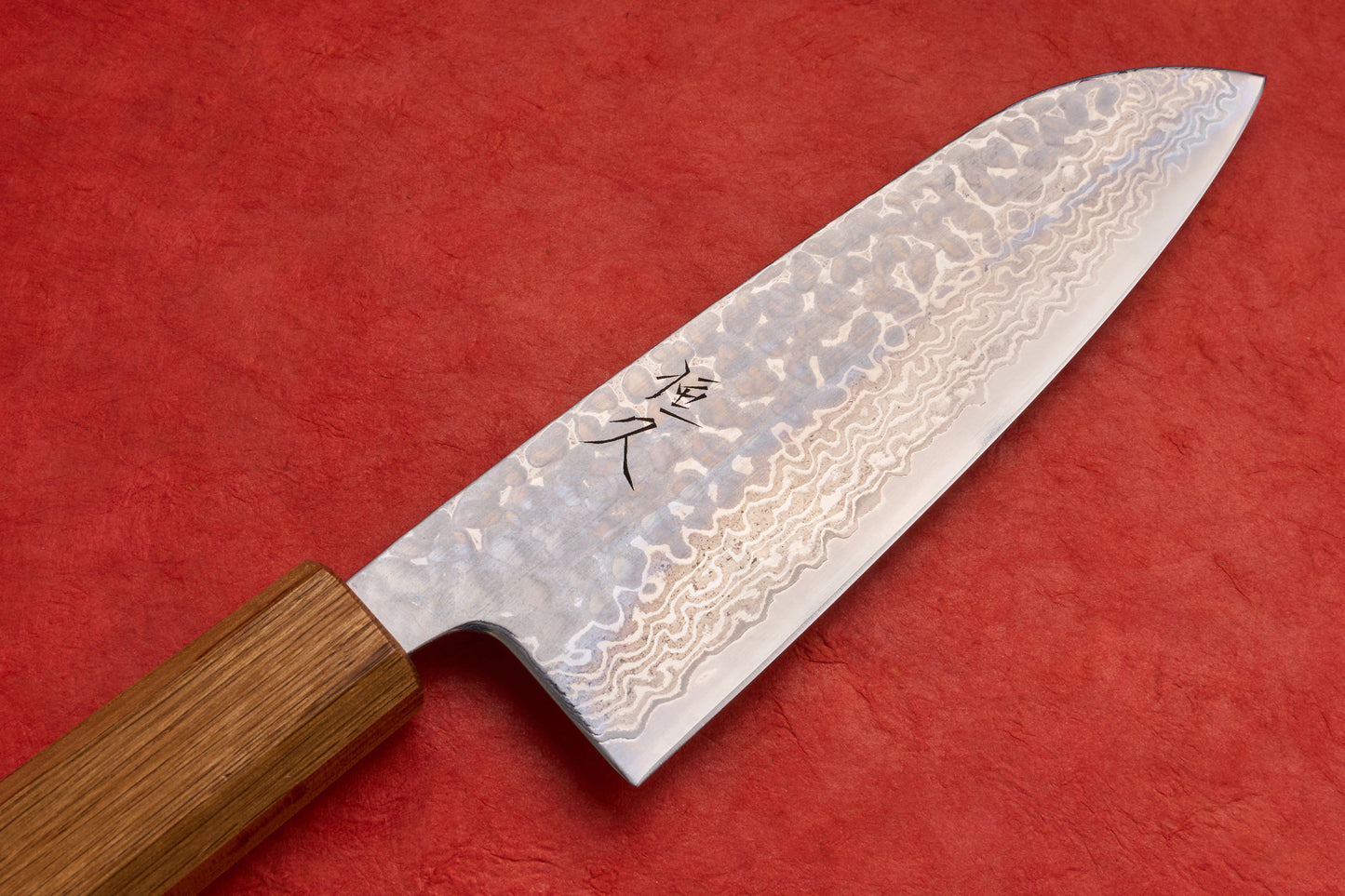 Tsunehisa Ginsan Sanjugo 参拾伍 Tsuchime Damascus Santoku 165mm T-03505